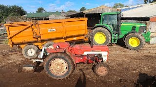 MUCKING OUT THE COW SHEDS WITH THE CREW !!