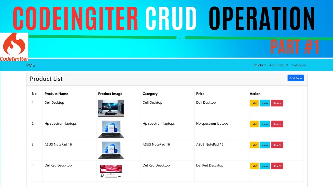 How To Create CRUD Operations In CodeIgniter 3 | Step-by-Step Tutorial ...