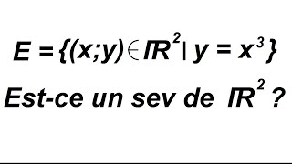 Montrer qu'un ensemble est un sous-espace vectoriel... ou pas !