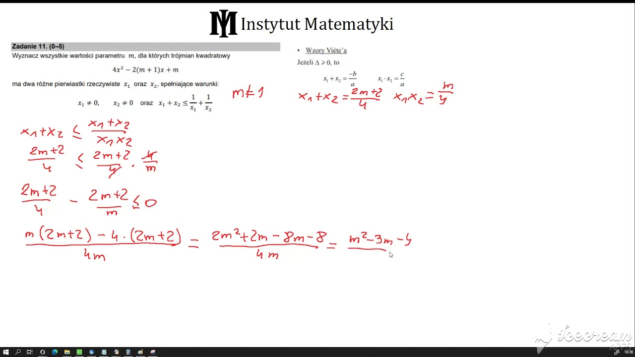 Zadanie 11 - Matura Rozszerzona Z Matematyki Maj - 2021 - YouTube