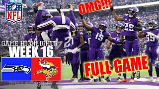 Seattle Seahawks vs Minnesota Vikings [Week 16] FULL Game Highlights | NFL Highlights 2024