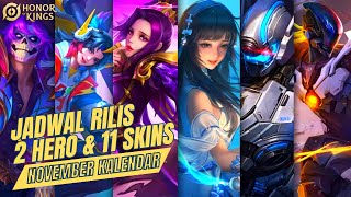 Jadwal Rilis Hero dan Skins Bulan November Honor of Kings Global - Honor of Kings