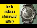 how to replace a citizen chronograph watch battery | Watch Repair Channel