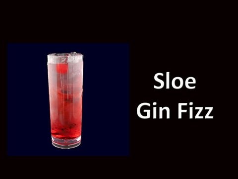 Sloe Gin Fizz Cocktail Drink Recipe