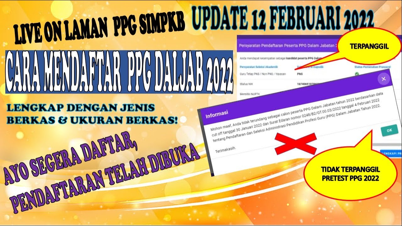 Cara Mendaftar PPG Dalam Jabatan Tahun 2022 | Terbaru! Live Dari Laman ...