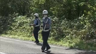 「転倒したバイクが路外に逸脱した」バイク同士\