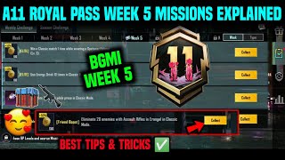 BGMI WEEK 5 MISSIONS / A11 WEEK 5 MISSION / WEEK 5 MISSION BGMI / A11 RP MISSION WEEK 5 EXPLAINED