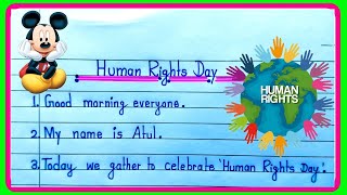 Human Rights day speech|speech on human rights day|10 lines speech on human rights day in english