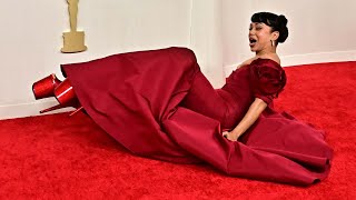 Liza Koshy FALLS on Oscars Red Carpet!