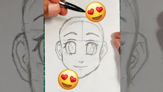 How To Draw Anime Face | Girl #shorts #anime