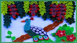 Quilling Peacock wall Art |cómo hacer pavo real | Pavo real Kwilling | Paper quilling Art