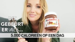 Dit gebeurt er als je 5.000 calorieën op een dag eet (met Fit with Marit)