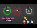 Animated Circular Progress Bar using Html CSS & Javascript