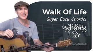 Walk Of Life Easy Guitar Lesson | Dire Straits