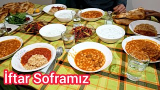 21. GÜN İFTAR MENÜMÜZ | 4 ÇEŞİT | KİMYONLU KURU FASULYE | BİBERLİ DOMATES, TIRŞİK | CACIK VE PİLAV