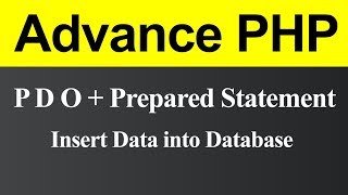 Insert Data into Database using PDO with Prepared Statement in PHP (Hindi)