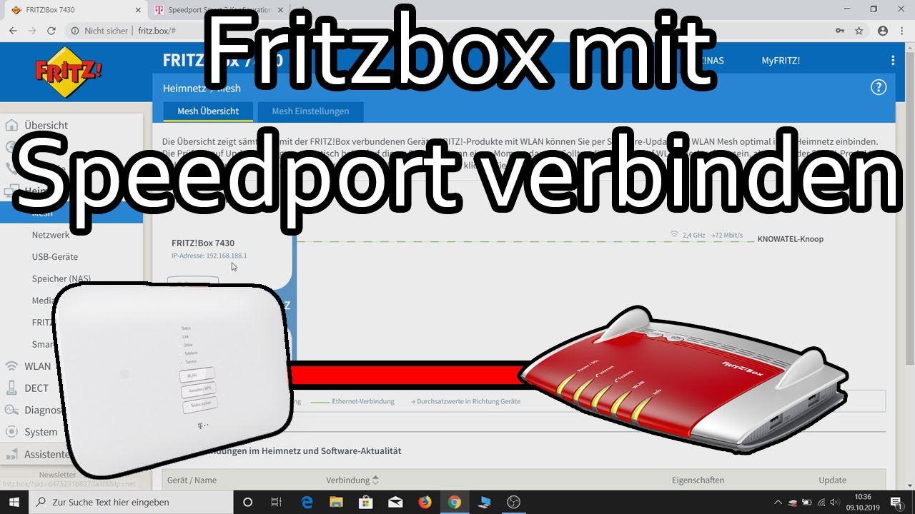 Fritzbox Mit Telekom Speedport Verbinden - YouTube