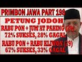 RABU PON + JUM’AT PAHING 72% Sukses 28% Gagal | RABU PON + RABU KLIWON 67% Sukses 33% Gagal