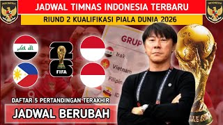 JADWAL TERBARU TIMNAS INDONESIA PUTARAN 2 KUALIFIKASI PIALA DUNIA 2026 INDONESIA VS IRAK