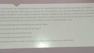 Gravimetria - Correção Exercício nº 9 - Química Analítica  - Prof. Marcinho Lima