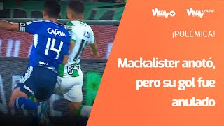 ¡SE ILUSIONÓ EL AZUL! Mackalister Silva anotó, pero le anularon su gol en el Nacional vs Millonarios