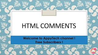 HTML BASIC #10 | HTML Comments