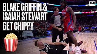 Blake Griffin And Isaiah Stewart Get Tangled Up