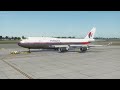 part 2 boeing 747 400 malaysia airlines vancouver taipei kuala lumpur x plane 12