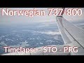 Norwegian 737 - Timelapse (ARN-PRG)