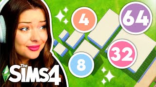 Building a House in The Sims 4 But Each Room DOUBLES in Size ?? Sims 4 Build Challenge