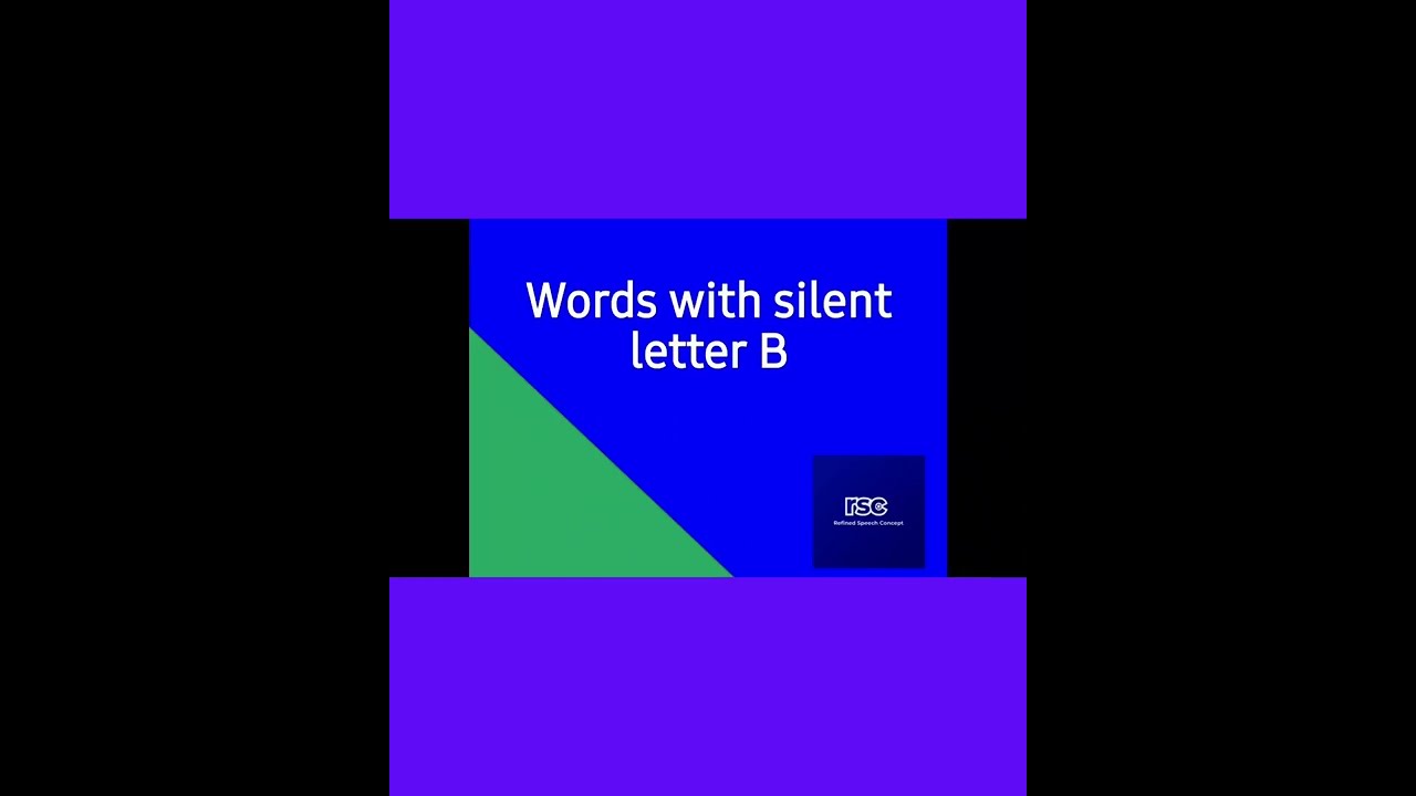 Words With Silent Letter B - YouTube