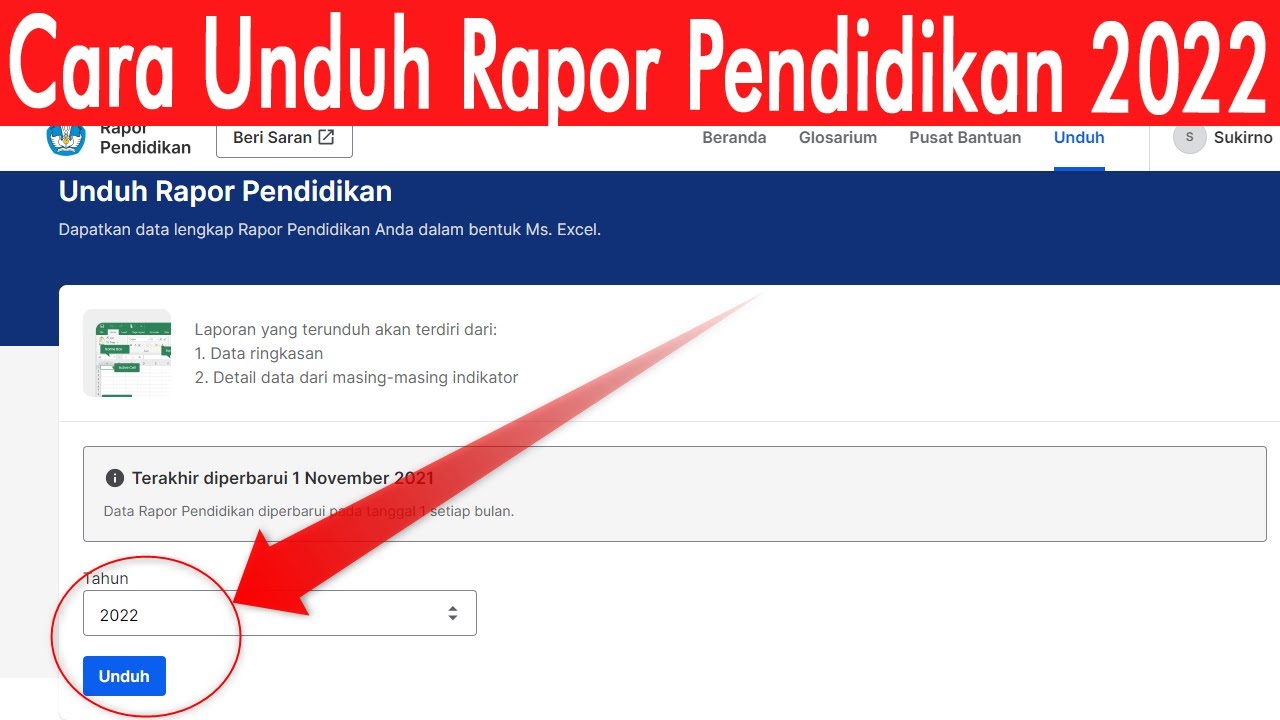 Cara Unduh Atau Download Rapor Pendidikan Sekolah 2022 - YouTube