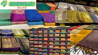 T Nagar Pachaiyappas Silks Latest Bridal Pure Silk Rs.6000 OnwardsTested Zari||Embossed|Brocade silk