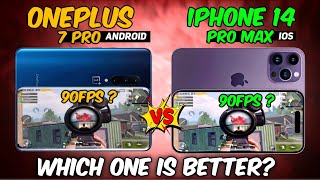 90fps Pubg Android vs IPhone - iPhone 14Pro Max vs Oneplus 7Pro Battery,Graphics