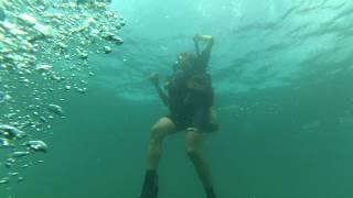 Ascending on a dive in Bocas