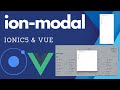Creating modal in Ionic5 and Vue.