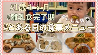 【1歳1ヶ月の1日の食事メニュー\u0026食事風景】食いしん坊な男の子のとある日の朝昼晩ご飯🍚【離乳食後期〜完了期】