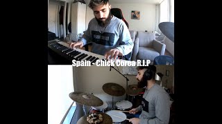 Spain - Chick Corea Drums and Piano (theme by Dimitris)