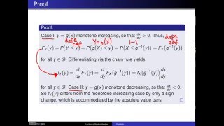 Transformation technique for continuous random variables