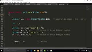 If else condition Scanner class Static method java program