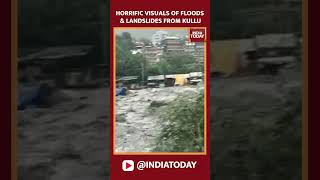 Horrific Visuals Of Himachal Pradesh's Kullu Landslides & Floods | Rainfall In Himachal | #shorts