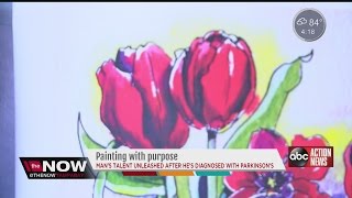 Parkinson's patient becomes painter, raising money for a cure