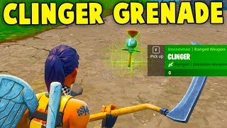 fortnite clinger grenade gameplay new sticky bomb update gameplay fortnite - fortnite clinger