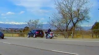 Speed Trap Motorcycle Cop Busts Motorist | Caught on Dash Cam