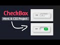 Custom Checkbox with On/OFF Button | Html and Css UI design | Coding