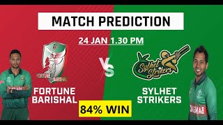 Fortune Barishal vs Sylhet Strikers BPL T20 Match Prediction & WinningTips