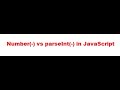 Number(-) VS parseInt(-) in JavaScript