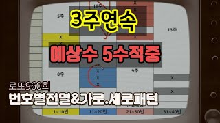 로또960회 번호별전멸대\u0026가로.세로패턴