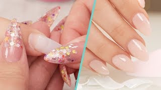 How To Apply Nail Tips with Acrylic Overlay - Step by Step Tutorial