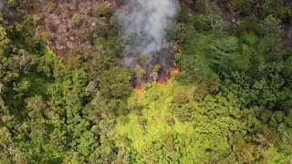 DLNR provides aerial view of wildfire burning above Mililani Mauka area